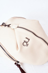 Women's Leather Backpack Purse 2in1 NOBO K3190 Light Beige