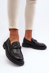 Black Women's Leather Moccasins Keelana