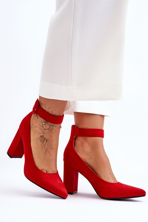 Suede Elegant Pumps Red Gloria