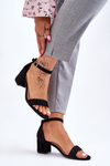 Low Heel Suede Sandals Black Quincy