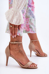 Classic Sandals On Heel Beige Tossa