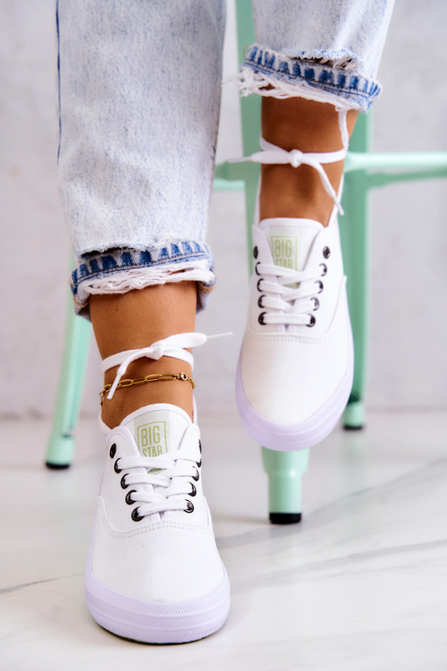 Tenisówki Lekkie Damskie Białe Big Star JJ274260