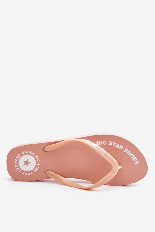 Comfortable Big Star Flip Flops LL274802 Nude