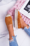 Camel Suede slip-on Espadrilles Mariako