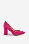 Women's Heels On Block Eco Suede Fuchsia Florena