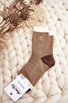 Women's Socks with Bear Brown