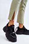 Buty Sportowe Masywna Platforma Czarne GOE LL2N4030