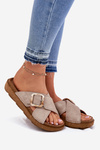 Women's Sandals With Buckle Inblu Beige ED000025