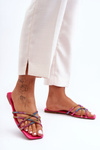 Women's Sandals with Straps and Rhinestones Multicolor Leomi 
