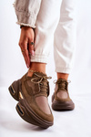 Sneakersy Sportowe Buty Damskie Khaki New Horizon