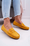 Women's Mokassins Yellow Suede Bolero