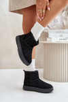 Women's Snow Boots On Platform Made Of Eco Suede Black Atteria