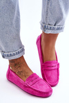 Mokasyny Damskie Zamsz Różowe Lenvie FT245