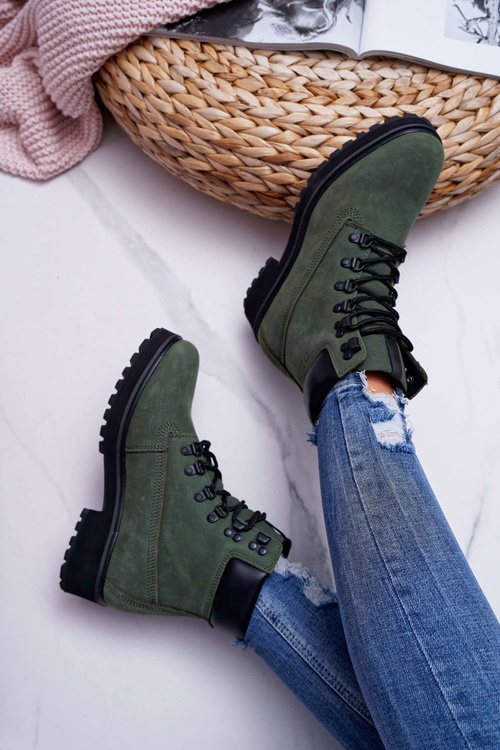 Women's Booties Trappers Big Star Green EE274031