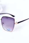 Gold Square Sunglasses Grey Ombre