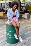 Women's Logged Sneakers White-Pink Day Off