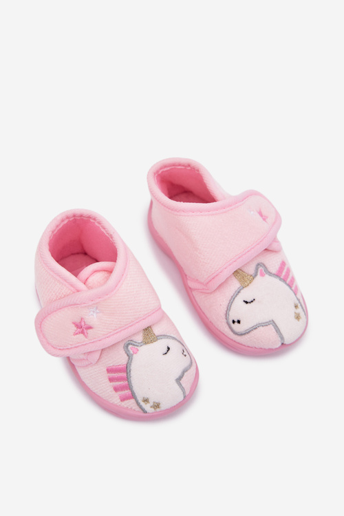 Children's slippers with Velcro pink Jeselle