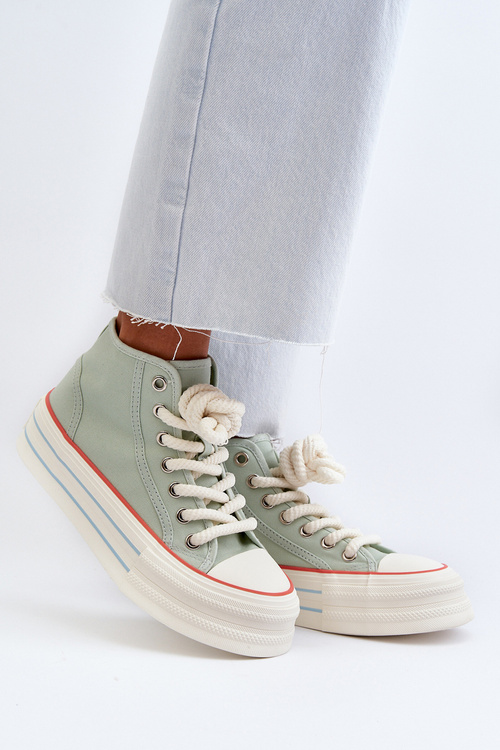 Women's Platform Sneakers Mint Aineri