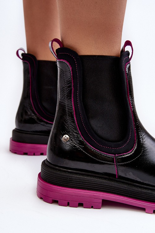 Women's Leather Ankle Boots Maciejka 06199 Black