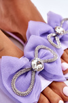 Women's Slippers With Bow And Rhinestones Violet Jolene