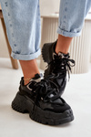 Women's sneakers with chunky sole black Nevela