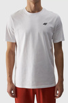 Men's Plain T-shirt With Logo 4F White 4FWMM00TTSHM1843-10S