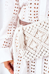 Macrame Messenger Bag BRUNO ROSSI White