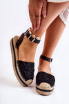 Women's Espadrilles Sandals On The Platform Black Susane