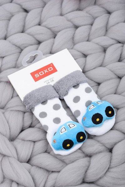Infant Socks with Rattle Car Soxo