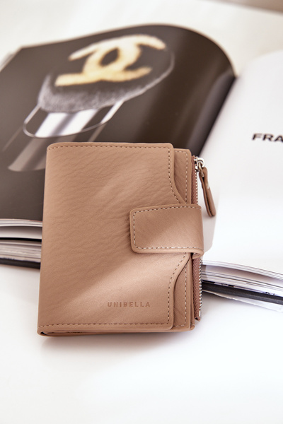 Damski Portfel Z Eko Skóry Ciemnobeżowy Jezorea