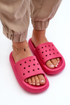 Women's Foam Slides on Thick Sole Fuchsia Beula