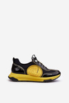 Women's Leather Sport Shoes Maciejka 06295-01 Black-Yellow