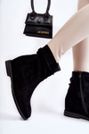 Fashionable Suede Boots On A Hidden Wedge Black Finney