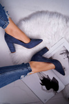 Women's Stiletto pumps Suede Blue Florena
