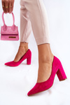 Classic Suede Pumps On A Heel fuchsia Kendra