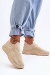 Women's Slip On Sports Shoes Beige Claris