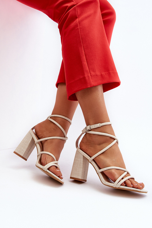 Sandals with Straps in Nude Herfiana