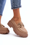 Women's Moccasins with Decoration Dark Beige Gargi