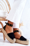 Espadrilles Sandals With Jets Black Lillian