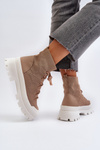Women's Sock-Like Slip-On Boots Brown Solime