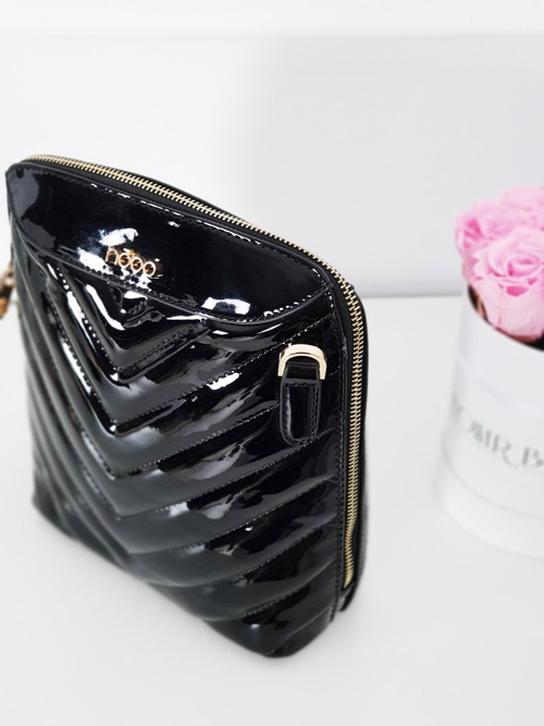 Women's Lacquered Letter Bag NOBO NBAG-FD2080-C020 Black