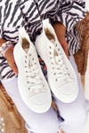 Women's High Sneakers On A Chunky Sole White Trissy