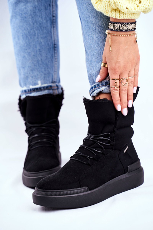 Damskie Śniegowce Big Star Czarne GG274990