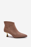 Women's Stiletto Boots Eco Suede Dark Beige Terlena