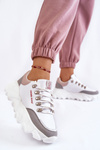 Sneakersy Damskie Platforma Białe Cross Jeans KK2R4071C 