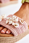 Women's Slippers On The Platform With Shells Pink Tolia