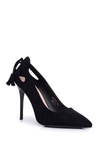Women's Suede Pointed Stilettos Black Leven