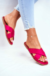 Women's Slides With Cross Straps Fuchsia Philippines