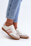 Women's Low Eco Leather Sneakers White-Pink Relialia