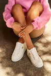 White Women's Low Platform Sneakers Telirra